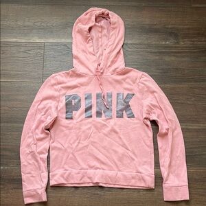PINK Victoria's Secret Cropped Pink Hoodie